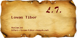 Lovas Tibor névjegykártya